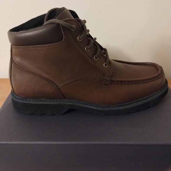 Rockport - Moc Toe Leather Boots - Size 9.5 Men - Picture 2 of 12